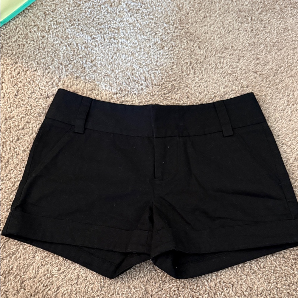 Alice + Olivia Black High Waist Shorts